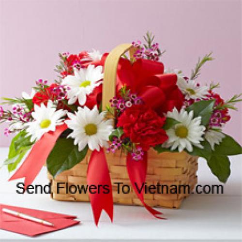 Lovely Arranged Carnations and Gerberas