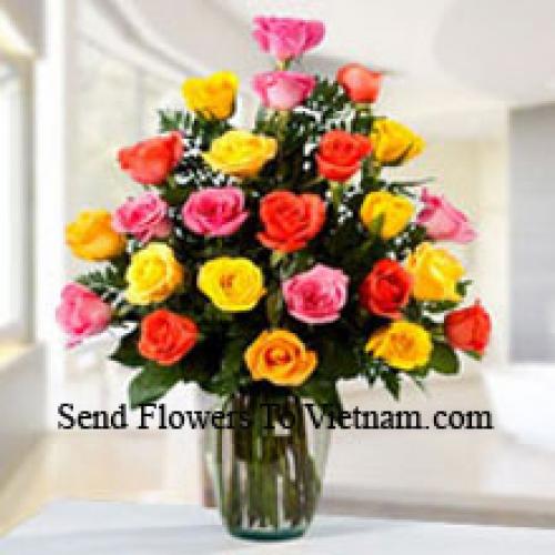 Flavourful 24 Mixed Roses