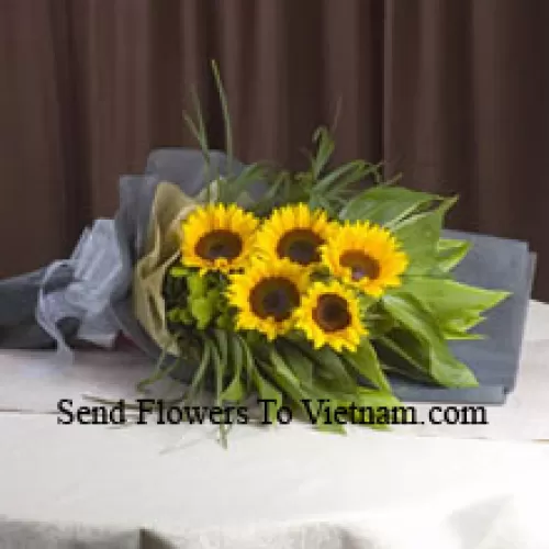 Handbündel aus Sonnenblumen