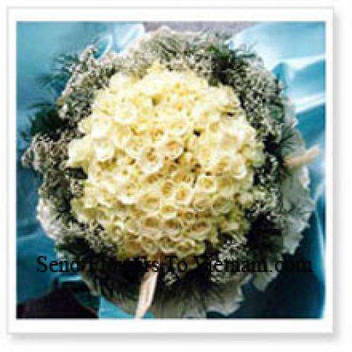 Elegant 100 White Roses