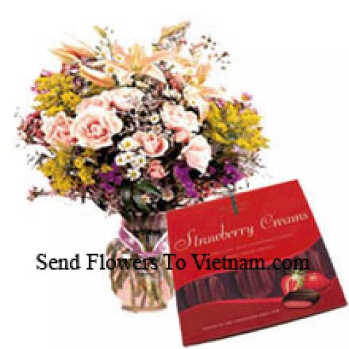 Premium Assorted Flowers with Imported Chocolates