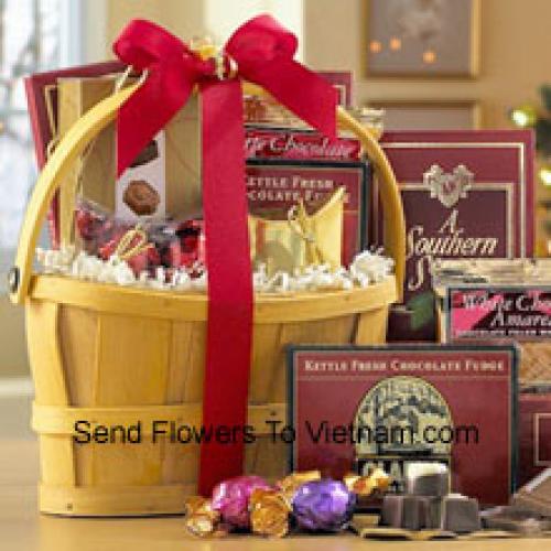 Gift Basket Stuffed with Snacks